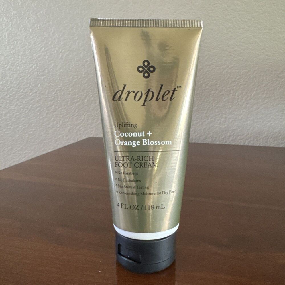 Droplet Ultra-Rish Foot Cream Cococut + Orange Blossom 4 fl oz for Dry Feet
